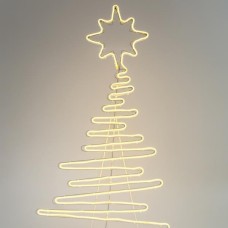 Χριστουγεννιάτικο Διακοσμητικό Δέντρο 7Μ NEON LED Φωτοσωλήνας Μονοκάναλος Θερμό Λευκό IP44 108X52cm| Eurolamp | 600-23034