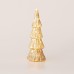 Χριστουγεννιάτικο Δεντράκι Γυάλινο Μπαταρίας Χρυσό 8.5X22.5cm | Eurolamp | 600-45191