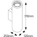 Γύψινο στρογγυλό spot ρυθμιζόμενο 2xGU10 100x250mm | Geyer | FGC310250UD