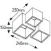 Γύψινο τετράγωνο spot επίτοιχο 3xGU10 240x230mm | Geyer | FGS240150SM
