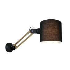 WL17013 ANGONA WALL LAMP BLACK AND WOOD COLOR 1E3 | Homelighting | 77-3655