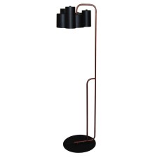 HL-3566-1F BRODY BLACK AND OLD COPPER FLOOR LAMP | Homelighting | 77-3995
