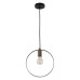 KQ 9016-1P HOOP PENDANT BLACK AND BRUSHED BRASS Γ4 | Homelighting | 77-8174