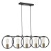 KQ 9016-5 HOOP PENDANT BLACK AND BRUSHED BRASS Γ4 | Homelighting | 77-8176