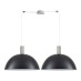 SE21-NM-4-NM2-MS50 ADEPT TUBE Nickel Matt Pendant Black Metal Shade | Homelighting | 77-8413