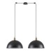 SE21-BR-10-BL2-MS40 MAGNUM Bronze Metal Pendant Black Shade with Black Fabric Cable | Homelighting | 77-8698