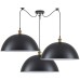 SE21-BR-10-BL3-MS50 MAGNUM Bronze Metal Pendant Black Shade with Black Fabric Cable | Homelighting | 77-8701