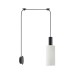 SE21-BL-GL3 ADEPT TUBE Black Matt Wall Lamp White Glass | Homelighting | 77-8820