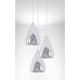 Φωτιστικό οροφής + Δώρο οι λάμπες Κρεμαστό τρίφωτο Martin από χειροποίητο γυαλί και μεταλλικό πλέγμα εσωτερικά | Homelighting | 77-4395