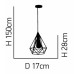 Φωτιστικό οροφής Industrial κρεμαστό μονόφωτο Mila από μεταλλικό πλέγμα και χρώμα μαύρο | Homelighting | 77-3571