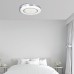 Πλαφονιέρα οροφής LED 36W 3CCT από λευκό και ασημί ακρυλικό D32cm | InLight | 42016-C