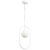 Κρεμαστό φωτιστικό σε λευκή απόχρωση και λευκή οπαλίνα 1XG9 D:40cm (4050-WH) | InLight | 4050-WH