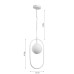 Κρεμαστό φωτιστικό σε λευκή απόχρωση και λευκή οπαλίνα 1XG9 D:40cm (4050-WH) | InLight | 4050-WH