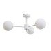 Κρεμαστό φωτιστικό από λευκό μέταλλο και λευκή οπαλίνα 3XG9 D:50cm (5013-3) | InLight | 5013-3