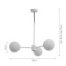 Κρεμαστό φωτιστικό από λευκό μέταλλο και λευκή οπαλίνα 3XG9 D:70cm (5012-3) | InLight | 5012-3