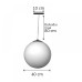 Κρεμαστό Φωτιστικό Μονόφωτο Λευκό Οπαλίνα | InLight | 4253-Β