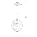 Φωτιστικό Οροφής Κρεμαστό Μονόφωτο Μπάλα με ειδικού Φωτισμού Γυαλί σε χρώμιο Aca AD804225