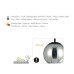 Φωτιστικό Οροφής Κρεμαστό Μονόφωτο Μπάλα Φ30εκ. με ειδικού Φωτισμού Γυαλί σε χρώμιο Aca AD804230
