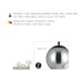 Φωτιστικό Οροφής Κρεμαστό Μονόφωτο Μπάλα με ειδικού Φωτισμού Γυαλί σε χρώμιο Aca AD804320